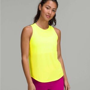 Lululemon highlighter yellow, running training tank top